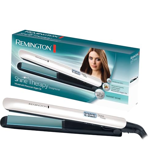 Remington Plancha Pelo 150 °C-230 °C, calentamiento rápido Shine Therapy...