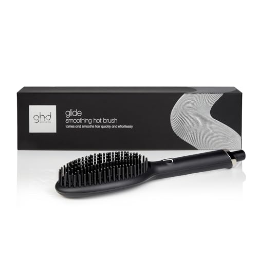 ghd glide - cepillo de pelo térmico para un acabado liso natural sin esfuerzo,...