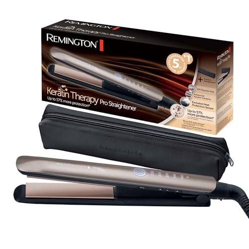 Remington Plancha Pelo pantalla digital, 160-230 °C, sensor protección contra...