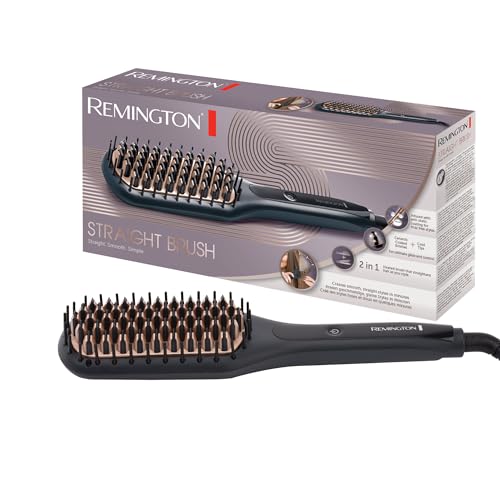 Remington Cepillo Alisador Straight Brush, Cerámica Avanzada Anti-estática, 3...